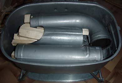 туристическая печь Дымок - модификация для укладки третьей трубы